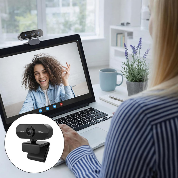 Webcam mit Mikrofon, 1080p, für Computer, Mac-Book, Microsoft Teams, Spiele und Live-Konferenzen