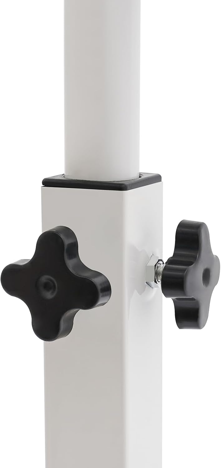 DDZcozy Computertisch Höhenverstellbar Laptoptisch mit Rollen Weiss Schreibtisch Beistelltisch für W