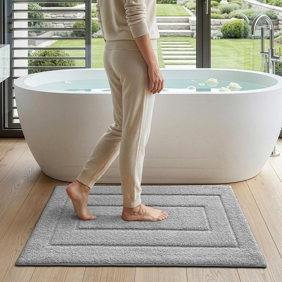 DEXI Badteppich rutschfeste,weicher Badezimmerteppich Wasserabsorbierend Badematte maschinenwaschbar