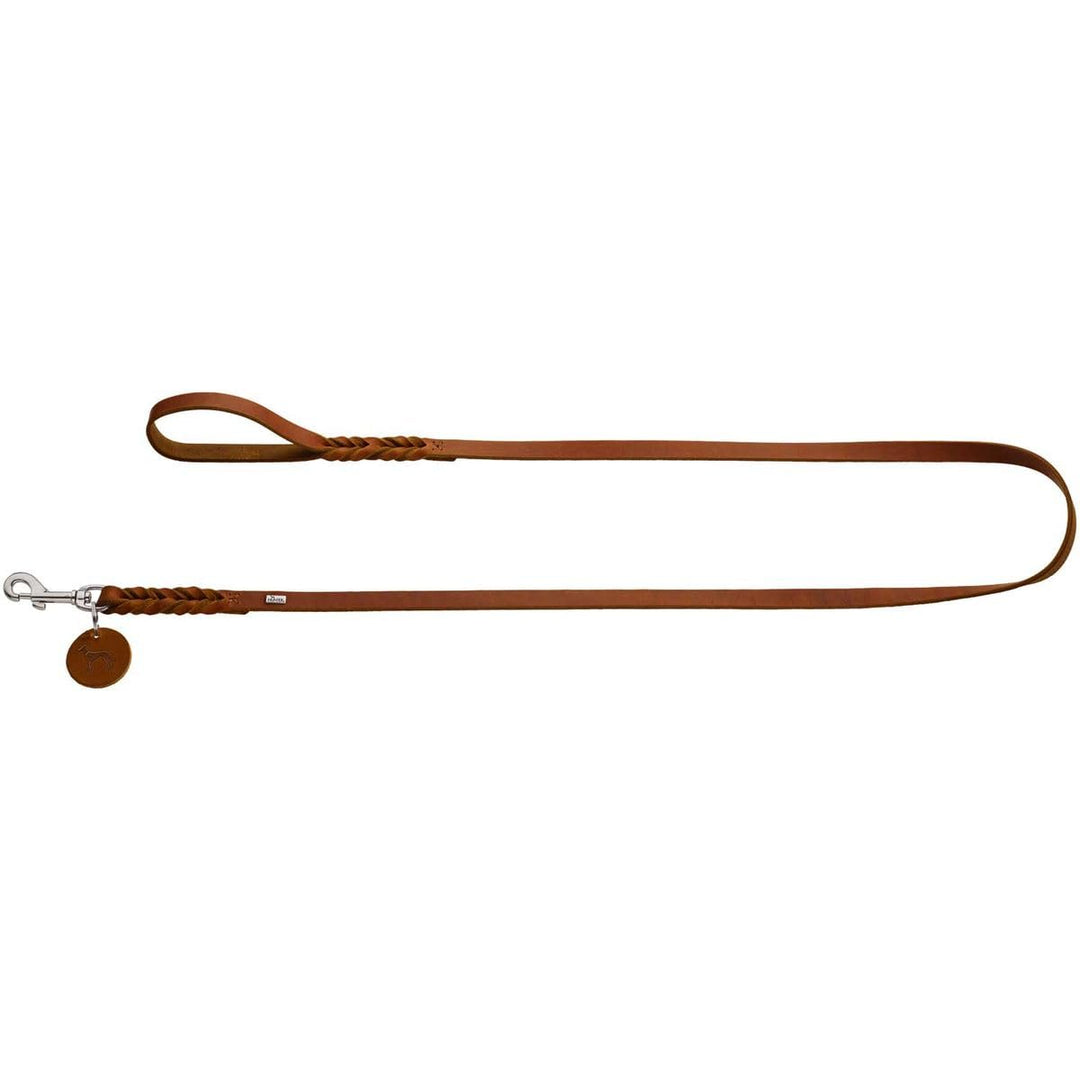 HUNTER SOLID EDUCATION Hundeführleine, Leder, geflochten, robust, weich, Handschlaufe, 1.6 x 100 cm,
