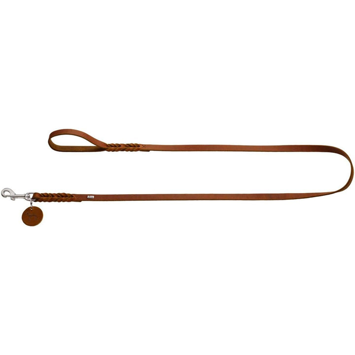 HUNTER SOLID EDUCATION Hundeführleine, Leder, geflochten, robust, weich, Handschlaufe, 1.1 x 150 cm,