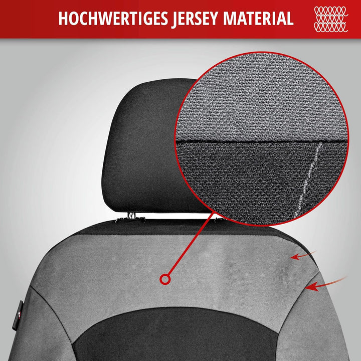 Walser Auto-Sitzbezug Komplettset Inde mit Reissverschluss, Zipp-IT Premium Auto-Schonbezüge für Nor