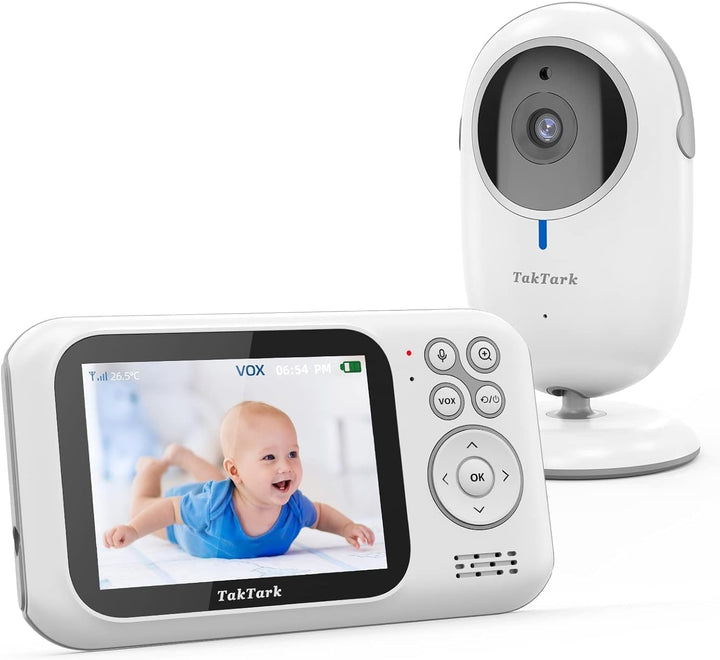 Babyphone mit Kamera, TakTark Babyfon mit Kamera 3.2'' Video Baby Monitor, Kamera und Audio Babyphon
