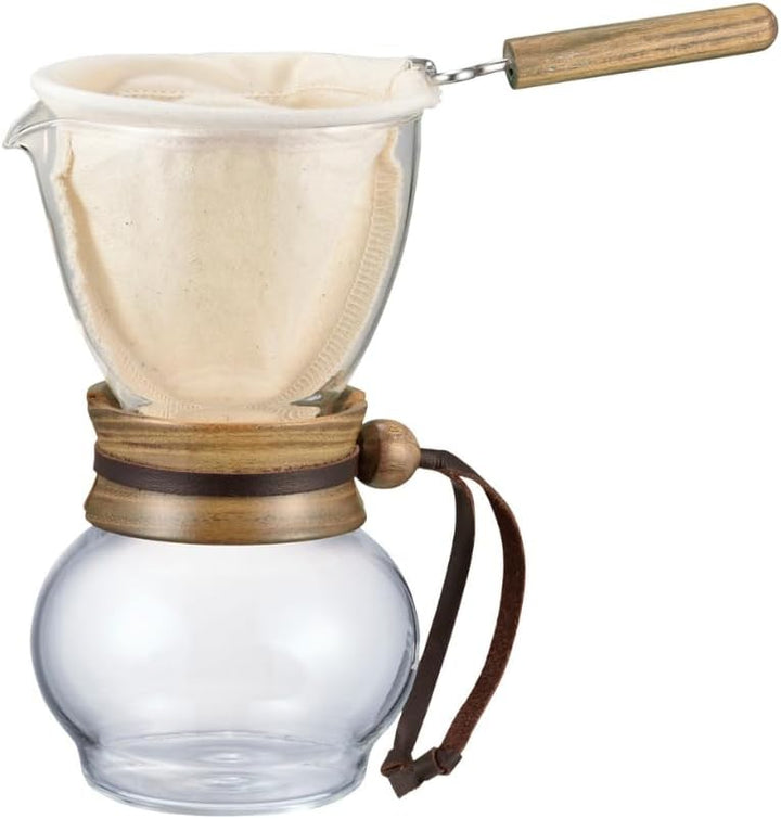 Hario Kaffeezubereiter, Glas, Natur 240ml Tropftopf aus Akazienholz, 240ml Tropftopf aus Akazienholz