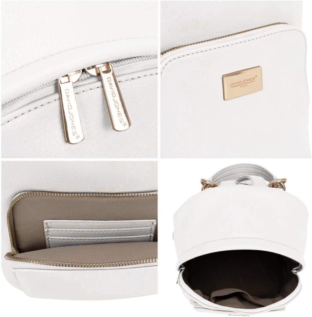 David Jones - Damen Kleine Rucksack Backpack - Frauen Weiches PU Leder Daypack - Casual City Mode Ta