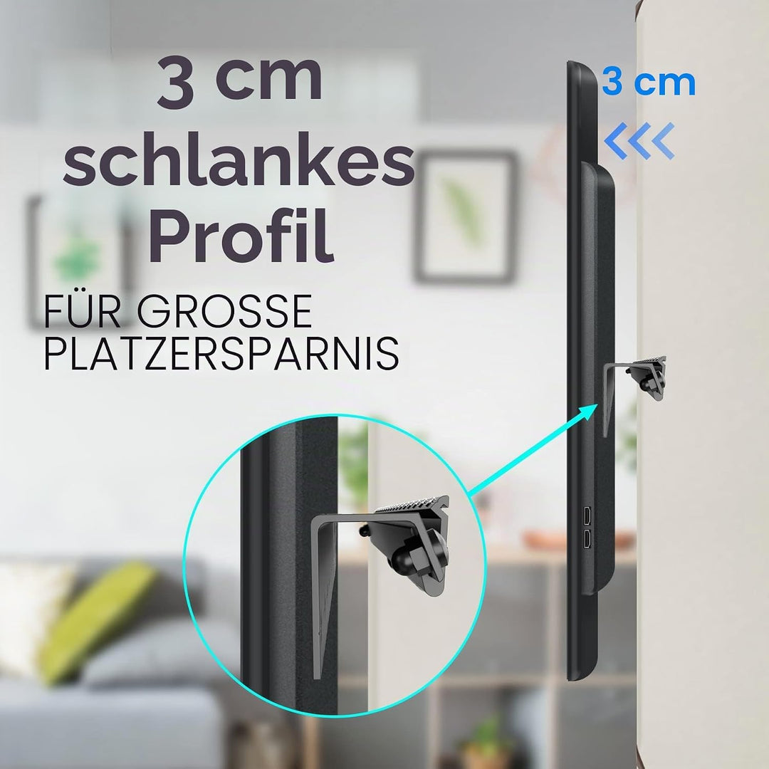 TV Wandhalterung, Ultraslim Fernsehen Halterung Wand für 22-55 Zoll Flach &amp; Curved Fernseher oder Mo