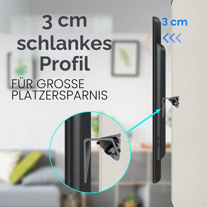 TV Wandhalterung, Ultraslim Fernsehen Halterung Wand für 22-55 Zoll Flach &amp; Curved Fernseher oder Mo