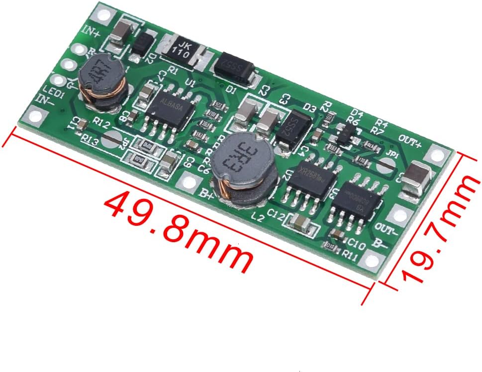 TECNOIOT 5 Stück DC 5V-12V bis 12V USV Unterbrechungsfreie Stromversorgung 18650 Batterieschutzplati