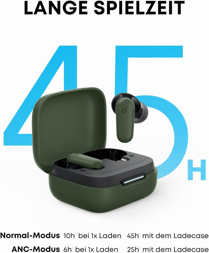 soundcore P30i by Anker Noise Cancelling Earbuds, smarte Geräuschunterdrückung, kraftvolle Bässe, 45