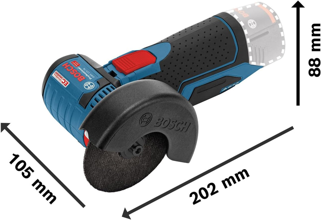 Bosch Professional 12V System Combo Kit: Winkelschleifer GSR 12V-15 + Bohrschrauber GWS 12V-76 (inkl
