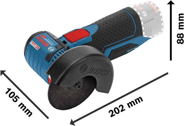 Bosch Professional 12V System Combo Kit: Winkelschleifer GSR 12V-15 + Bohrschrauber GWS 12V-76 (inkl