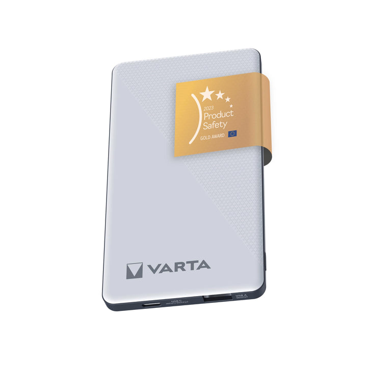 VARTA Power Bank 5000mAh, Powerbank Energy mit 2 Anschlüssen (1x USB C, 1x USB A), kompatibel mit Ta