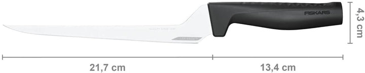 Fiskars Filetiermesser, Hard Edge, Elegantes Design, Gesamtlänge: 32,1 cm, Rostfreier Stahl/Kunststo