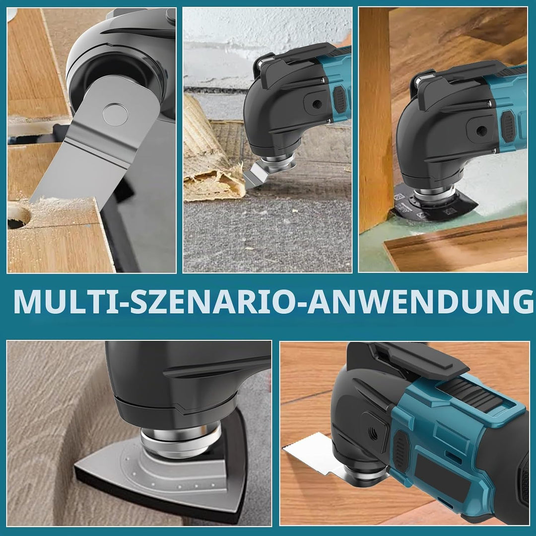 Akku Multifunktionswerkzeug Ersatz für Makita Multifunktionswerkzeug 18v, 4°Oszillationswinkel &amp; 6-G