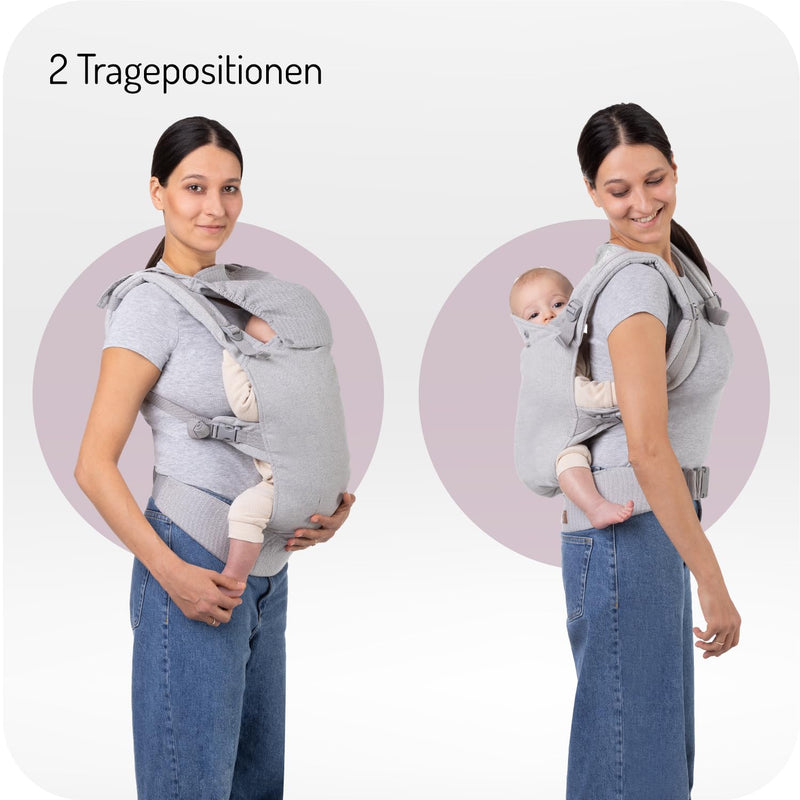 MOMI COLLETE Babytrage ab 3. Lebensmonat, für Babys und Kleinkinder bis max. 20 kg Körpergewicht, mi