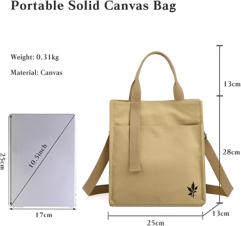 CORIOS Canvas Schultertasche Damen Handtasche Casual Umhängetasche Henkeltasche Mittlere Kapazität T