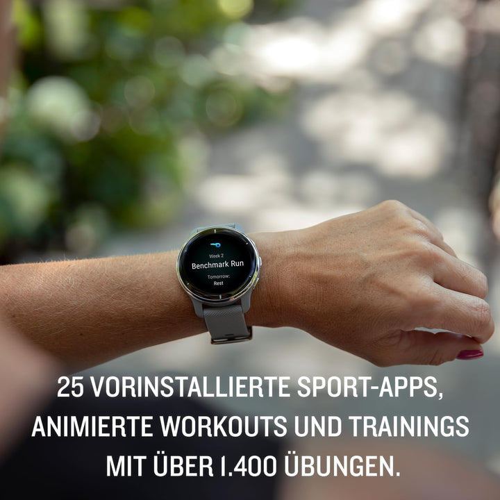 Garmin Venu 2 Plus – GPS-Fitness-Smartwatch mit Bluetooth Telefonie und Sprachassistenz. Ultrascharf