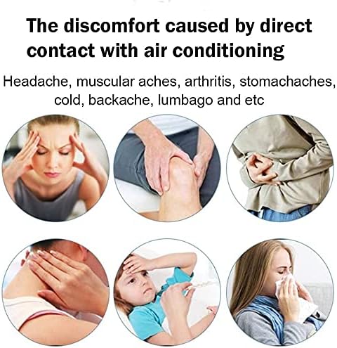 Cmboom Verstellbarer Windschutz für Klimaanlage - Weiss, Einstellbarer Winkel bis 180 Grad, Einfache