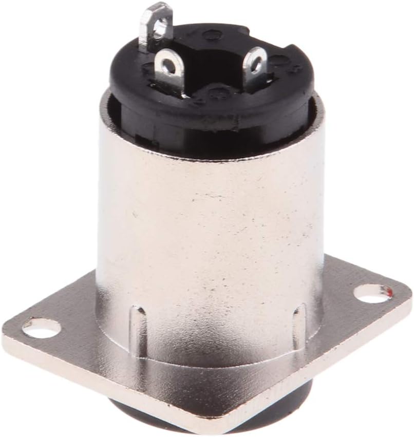 perfk 4 Pieces 6.35mm 1/4inch Instrumenten-Einbaubuchse Klinkenstecker Klinken Buchse aux Audio Adap