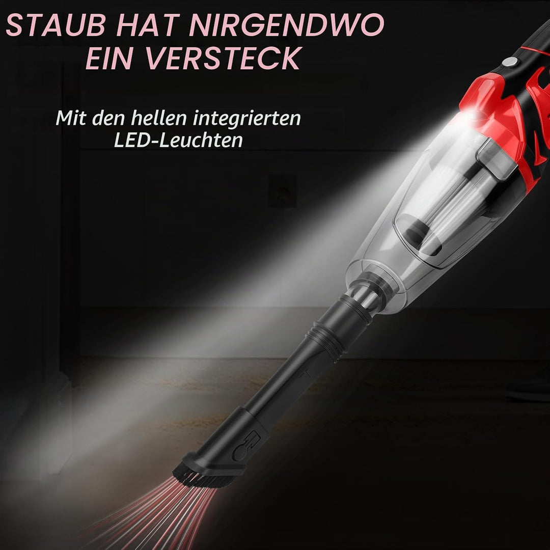 Akku Handstaubsauger, kompatibel mit Milwaukee M 18V-Akku (ohne Batterie), 10000 Pa Tragbar Staubsau