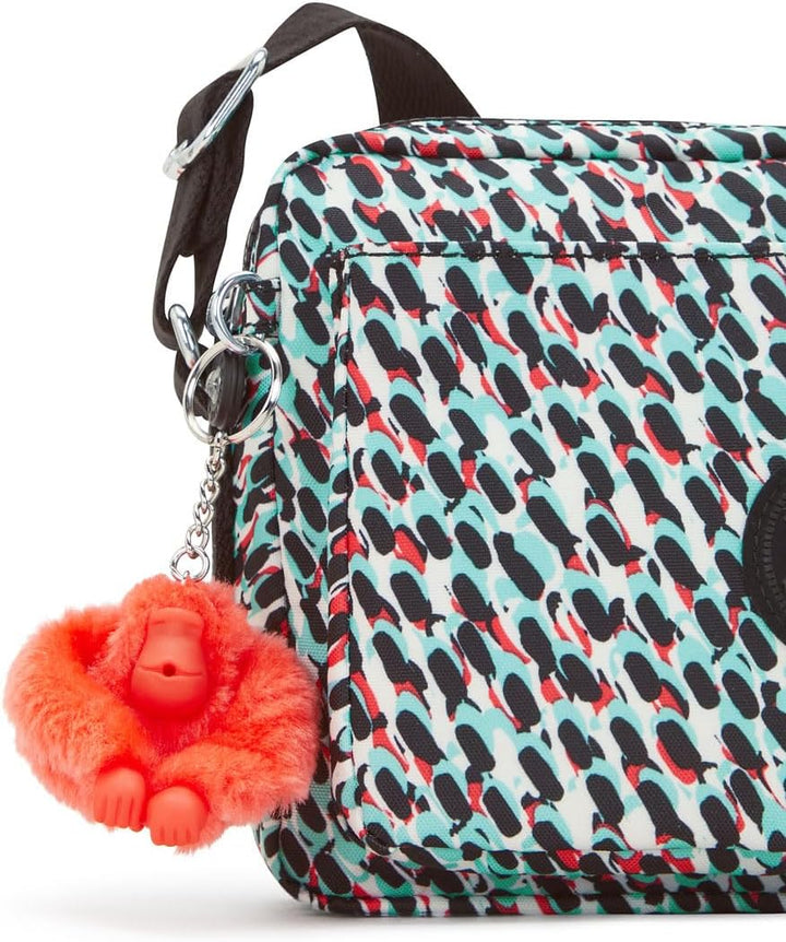 Kipling ABANU M Mittelgrosse Umhängetasche, Abstract Print (Weiss), Abstract Print