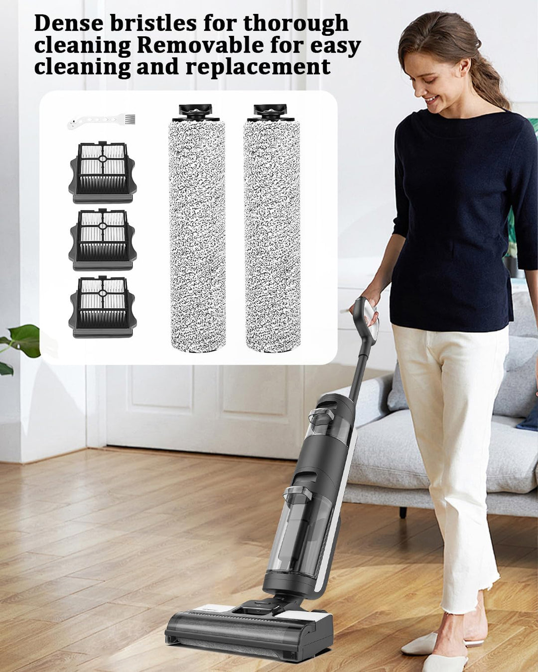 6 Stück Zubehörset für Tineco iFloor 3/Floor One S3 Zubehör Set Nass-und Trockensauger Ersatzteile E