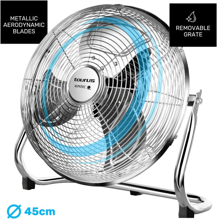 Taurus Alpatec Luftsprudler SIROCCO 18, 944656, 120 W, 45 cm Durchmesser, Chrom