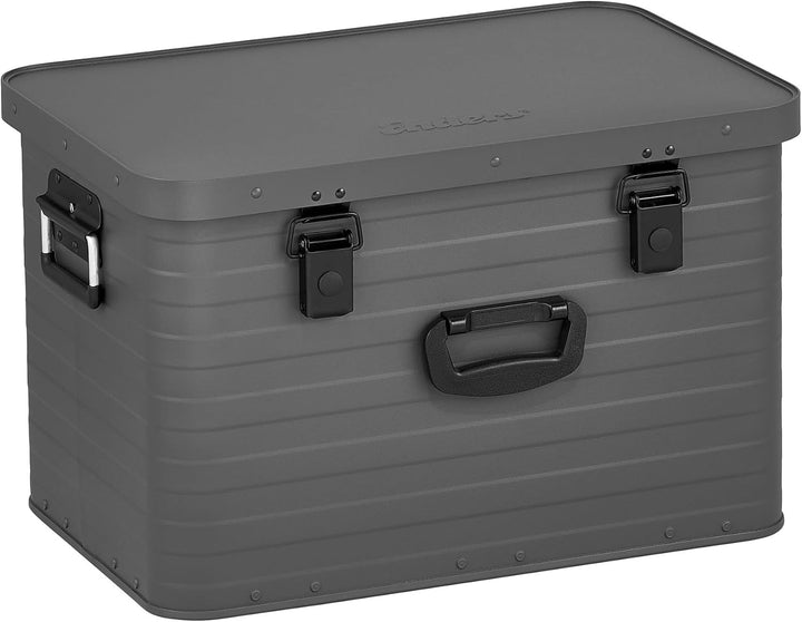 Enders® Alubox Toronto L Grey, 63 Liter, Aluminium Box 1 mm Wandstärke, spritzwasserdicht, stapelbar