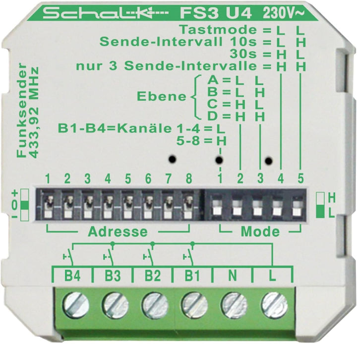 FUNK-SENDER 230VAC SCHALK FS3 U4(230VAC)