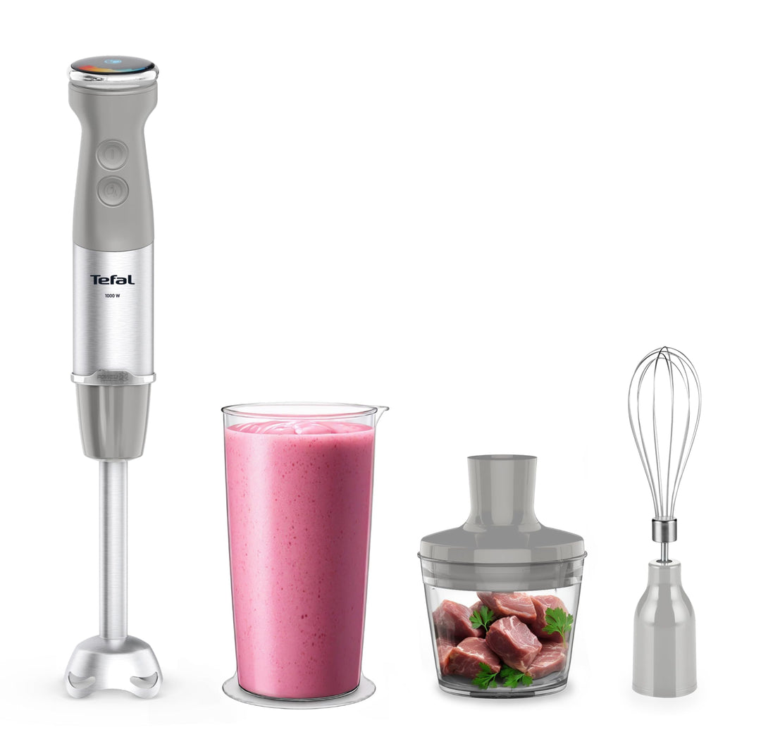 Tefal Quickchef+ Stabmixer, Powelix-Klingentechnologie, 20 Geschwindigkeitsstufen, Turbomodus, kompa