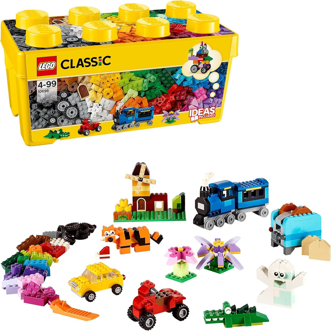 LEGO 10696 Classic Mittelgrosse Bausteine-Box, Bausteine mit Aufbewahrungsbox für Kinder, Geschenk f