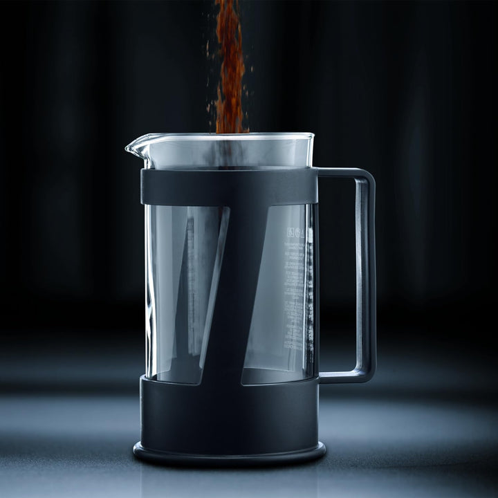 Bodum CREMA Kaffeebereiter (French Press System, Permanent Edelstahl-Filter, Sicherheits-Deckel, 1,0