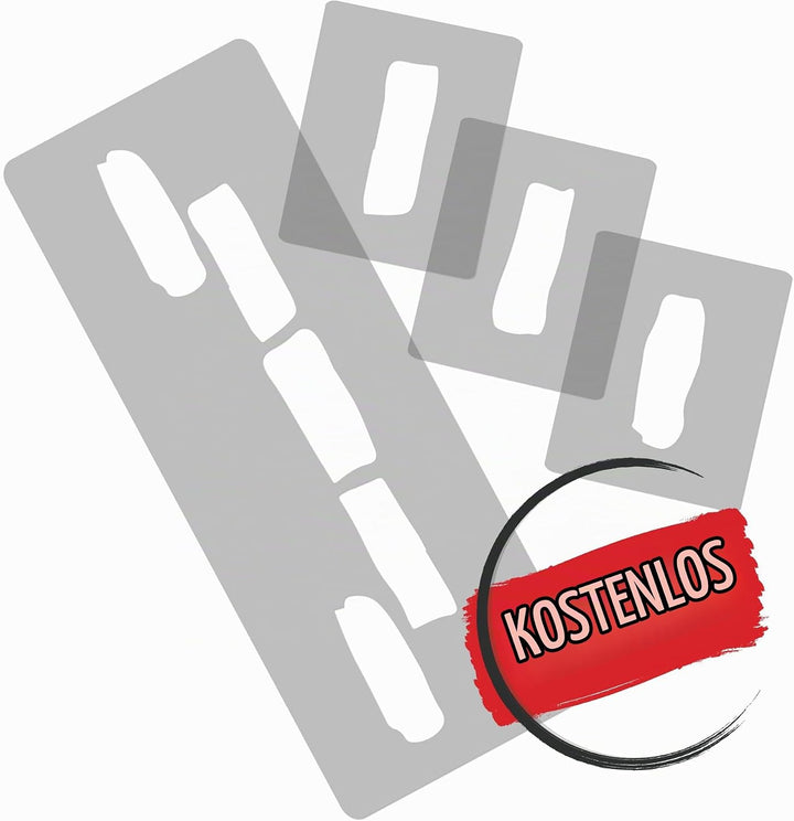 NAKLEO Wiederverwendbare Kunststoff-Schablonen - 59x95cm - Ziegelwand Wand Nachahmung - Grosse Wiede