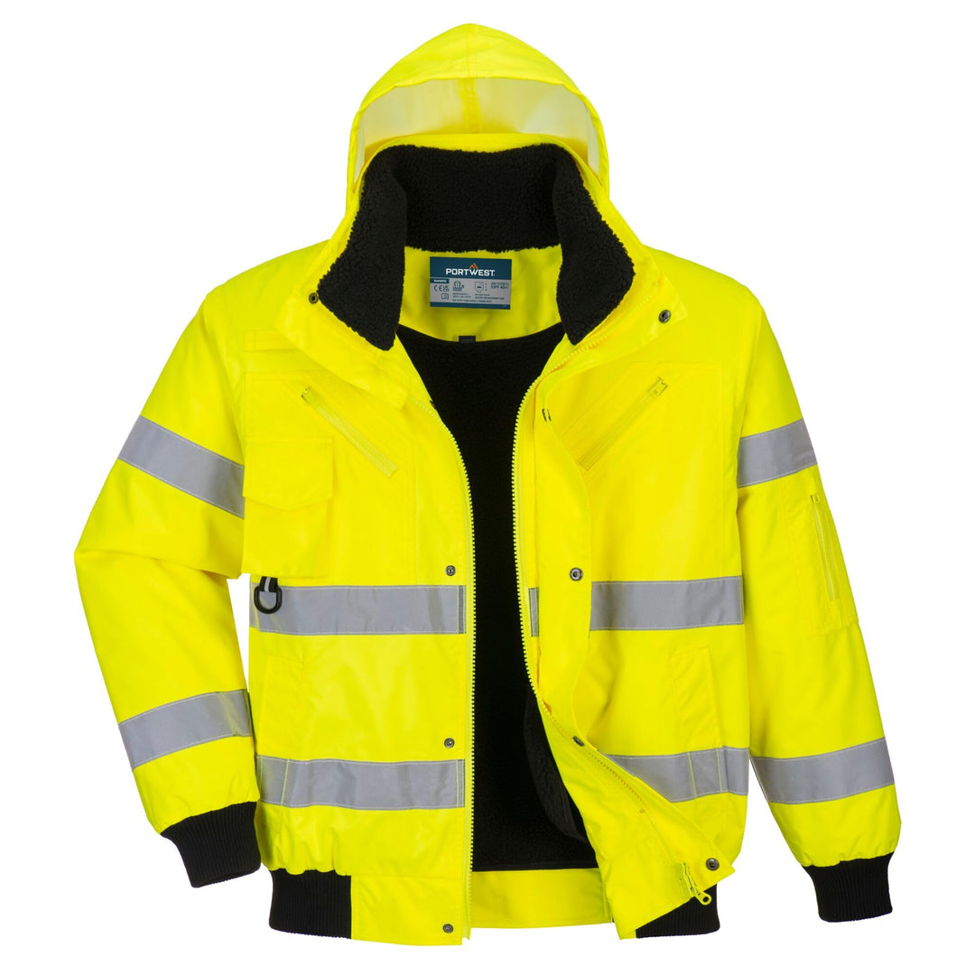 Portwest 3-in-1 Warnschutz-Pilotjacke, Grösse: XL, Farbe: Gelb, C467YERXL XL lemontree, XL lemontree