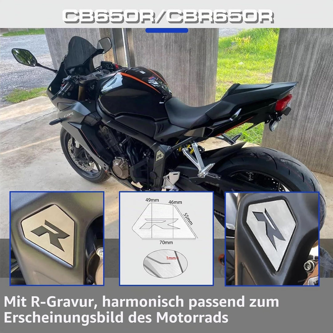 WOOGA Motorrad-Karosserierahmenfüllung passend für Ho&amp;n&amp;da CBR 650R CB650R 2019-2025 Rahmenseitentei