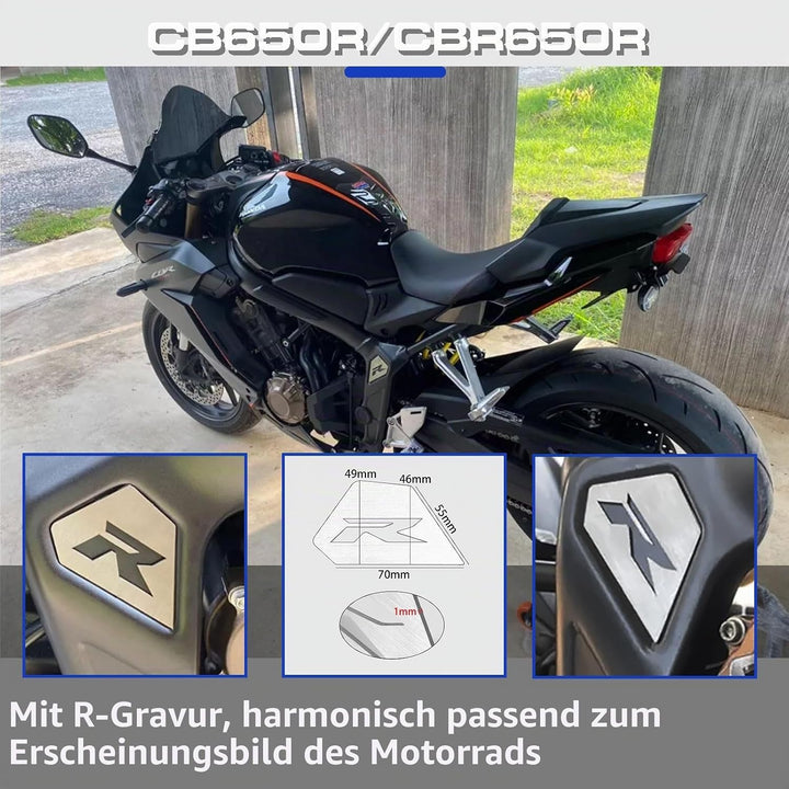 WOOGA Motorrad-Karosserierahmenfüllung passend für Ho&amp;n&amp;da CBR 650R CB650R 2019-2025 Rahmenseitentei