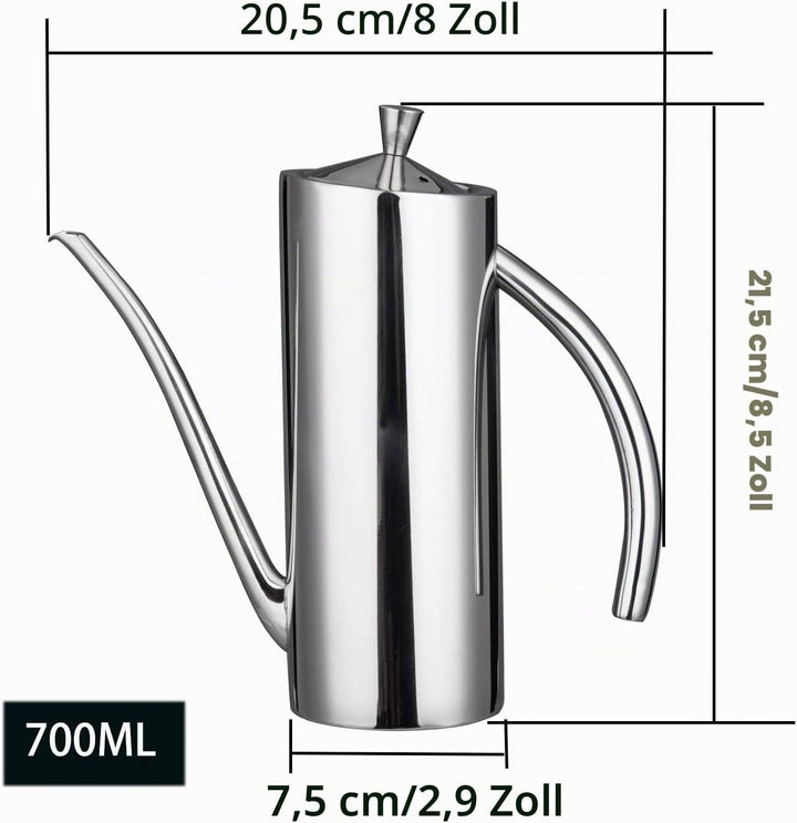 IMEEA Oliven Essig& Ölspender SUS304 Edelstahl Ölkännchen Ölbehälter Ölflasche Ölaufbewahrung Zutate