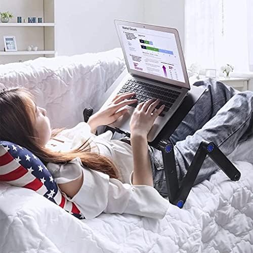 Retoo Laptoptisch fürs Bett, Laptop-Betttisch höhenverstellbar, Verstellbarer Laptop Ständer, Tragba