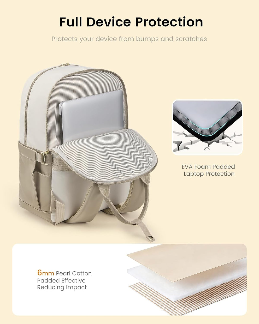LOVEVOOK Laptop Rucksack Damen, Schulrucksack Teenager Mädchen Schultasche Wasserdicht Travel Backpa
