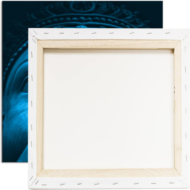 deyoli indische Elefanten Gottheit Format: 70x70 Effekt: Monocrome Blau als Leinwand, Motiv fertig g