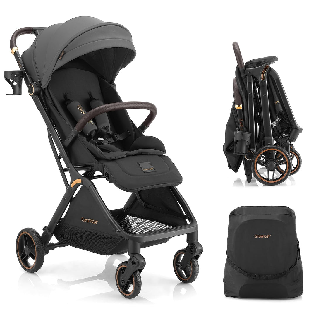 Gravity Faltbarer Kinderwagen, Tragbarer Reise-Kleinkindbuggy Mit Verstellbarer Rückenlehne & Sonnen