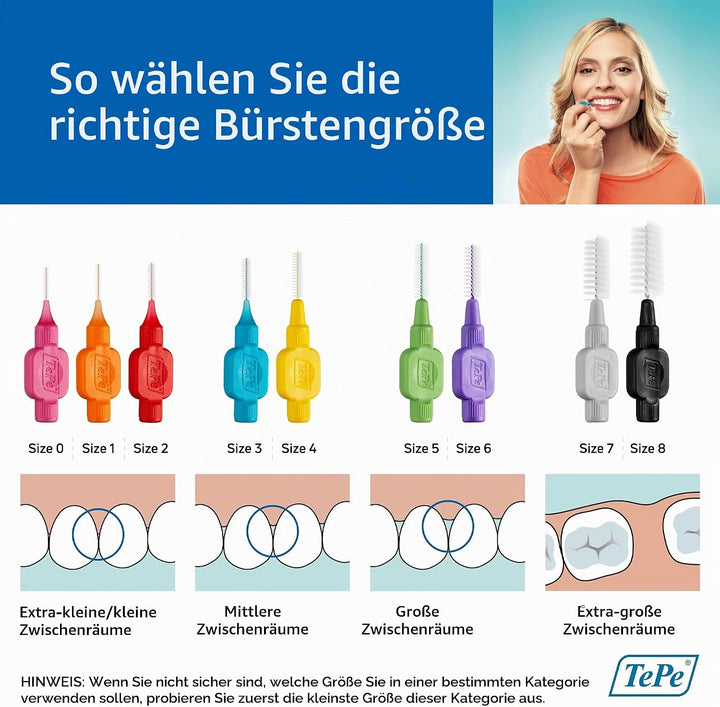 TePe Interdentalbürsten Original GRÜN 0,8 mm, 25 Stück Grün 25 stück (1er Pack), Grün 25 stück (1er