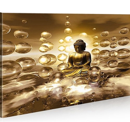 islandburner Bild Bilder auf Leinwand Buddha V2 1p XXL Poster Leinwandbild Wandbild Dekoartikel Wohn