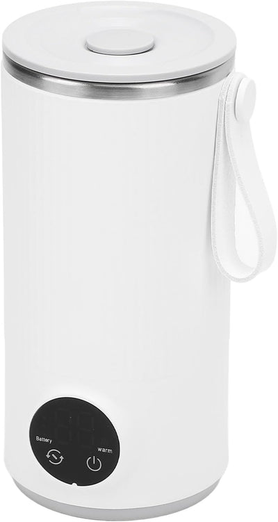 Reise-Wasserkocher, Kabellos, 6000 MAh, Wiederaufladbar, Tragbar, Camping-Wasserkocher, 400 Ml, Edel