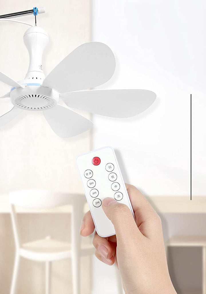 TangDao Mini Mobiler Deckenventilator,4-stufige Windeinstellung USB-betrieben Ventilator Ø42 CM 5W m