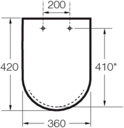 Roca , Flur, Deckel und Sitz für kompakte Toilette mit gepolstertem Fall, A801622004