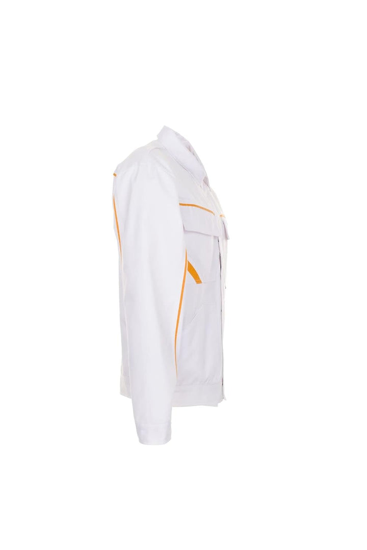Planam Highline Herren Bundjacke reinweiss gelb Modell 2317 Grösse 60 Reinweiss/Gelb 60, Reinweiss/G