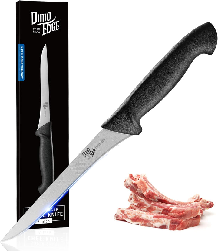 dimoedge Profi Kochmesser Fleischermesser, Metzgermesser Premium Edelstahl mit Klinge 20 cm, Scharfe