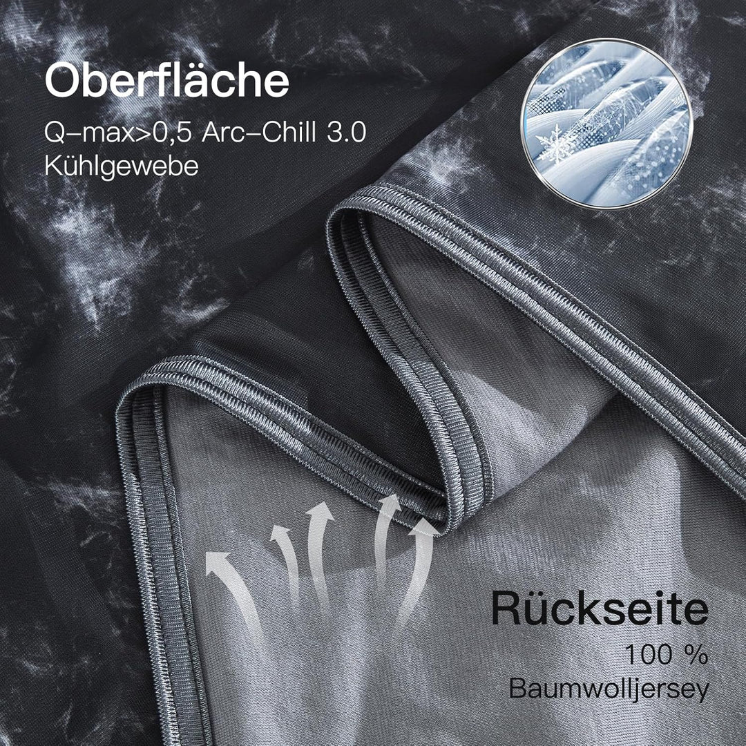 Elegear Kühldecke 2in1 Selbstkühlende Decke, Japanische Arc-Chill 3.0 Q-Max>0,5 leichte Sommerdecke