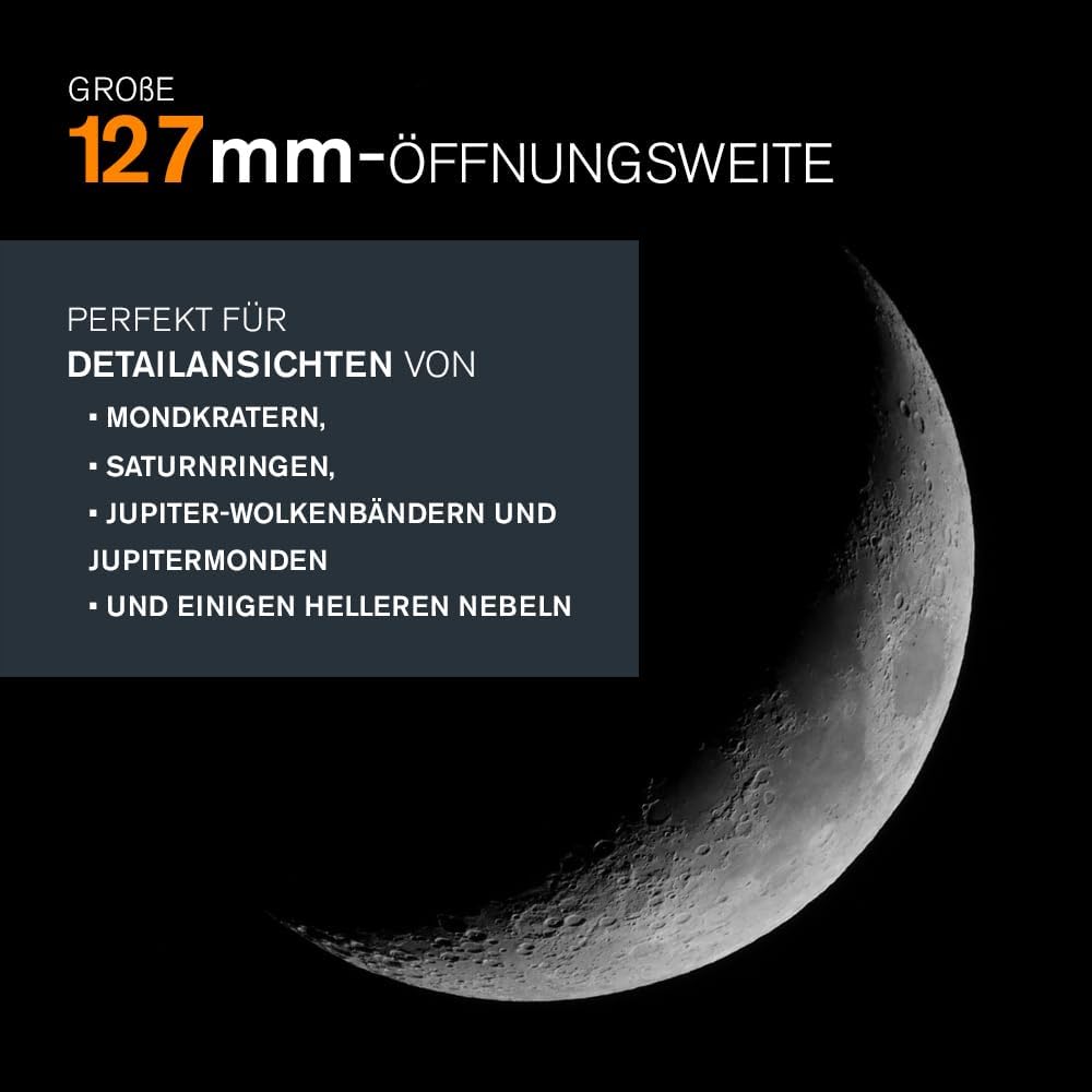 Celestron 21049 PowerSeeker 127EQ Spiegelteleskop, Schwarz PowerSeeker 127EQ Reflektor, PowerSeeker
